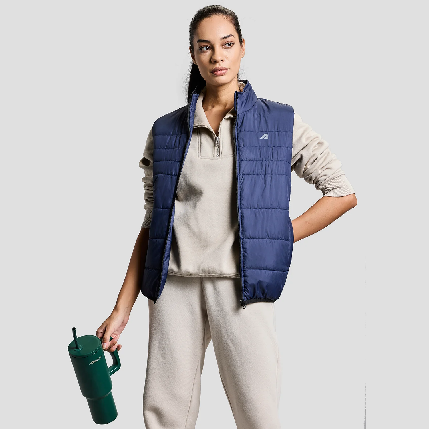 Blizzard Womens Sleeveless Jacket - Navy Blue - Image 3