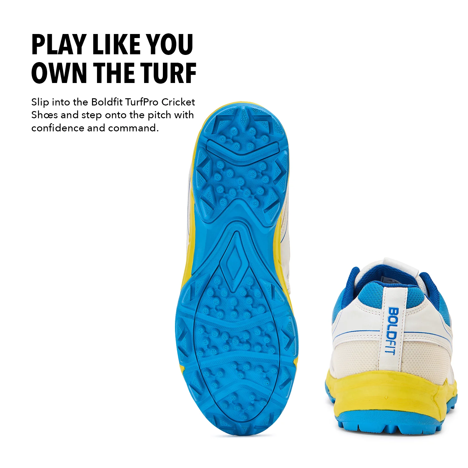 TurfPro Cricket Shoes - Neon-Green - Image 4