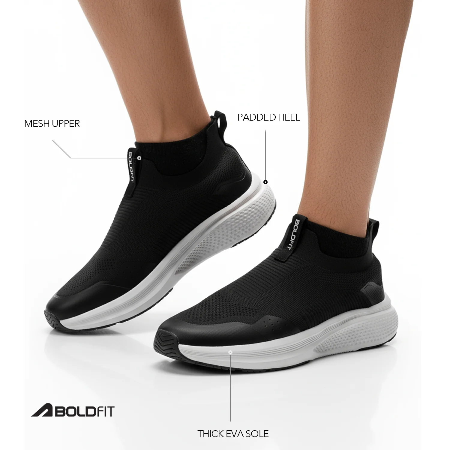 Daywalk Max Men Walking Shoes - Black - Image 3
