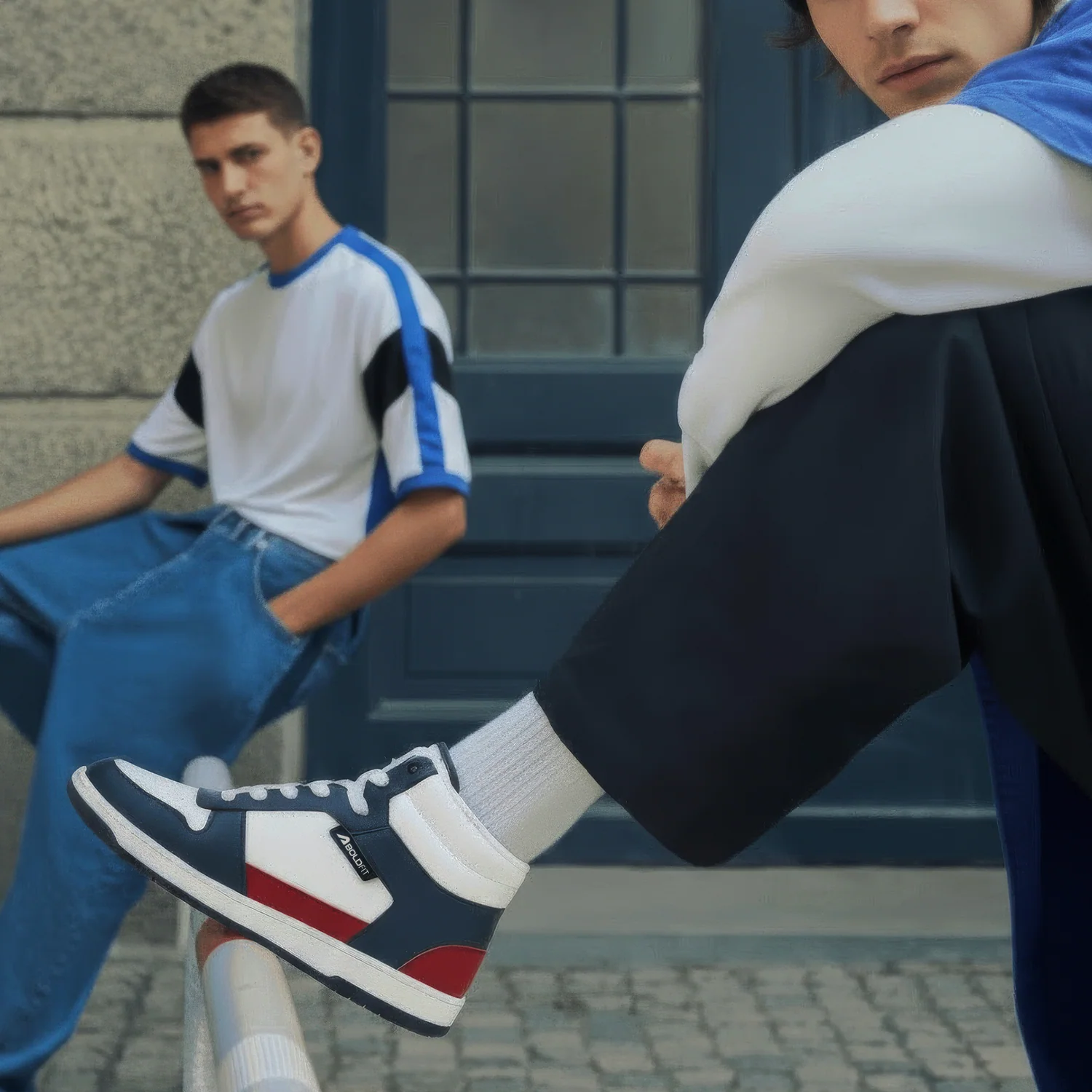 ZEON-X-MIDS NAVY RED MEN'S SNEAKER - Image 6