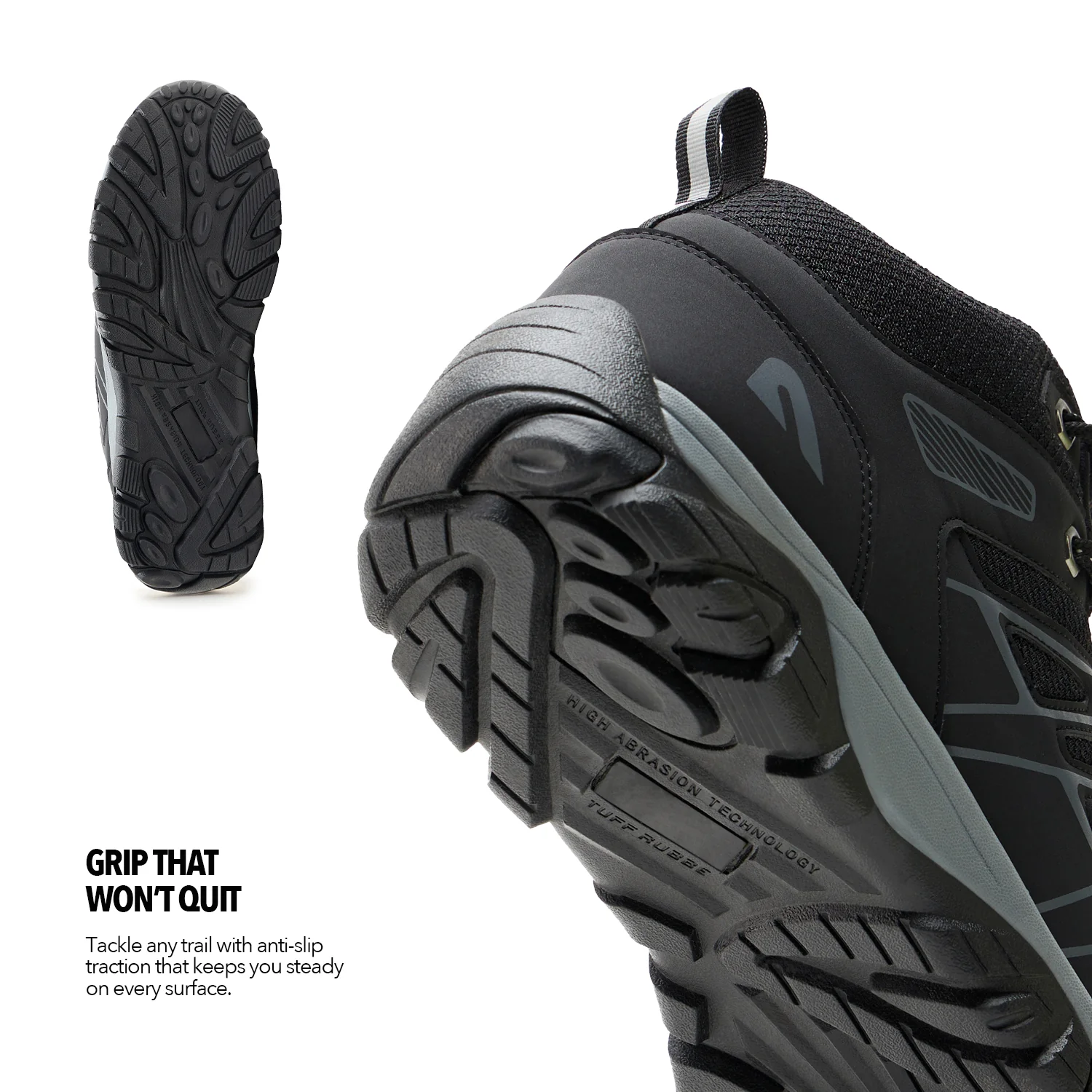 Outlander Pro Mens Trekking Shoes - Black - Image 6
