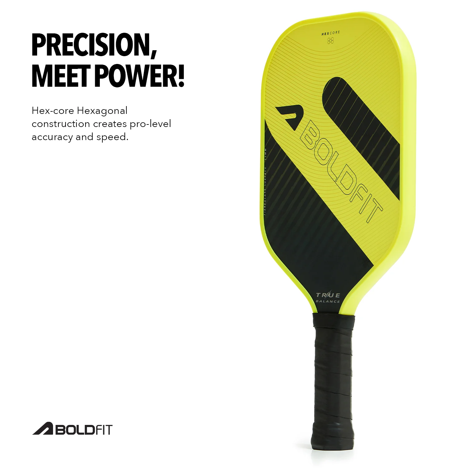 TrueBalance Pickle Ball Paddle - Yellow/Black - Image 5