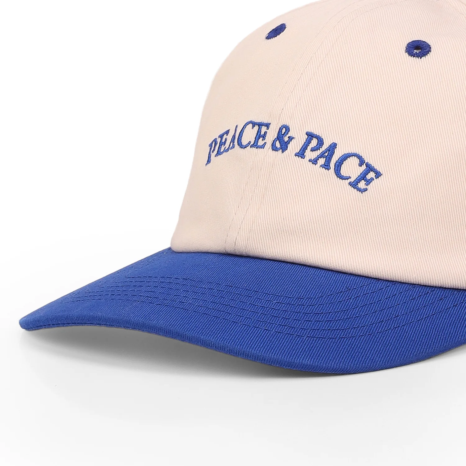 Washed Caps White Blue Peace & Pace - Image 2