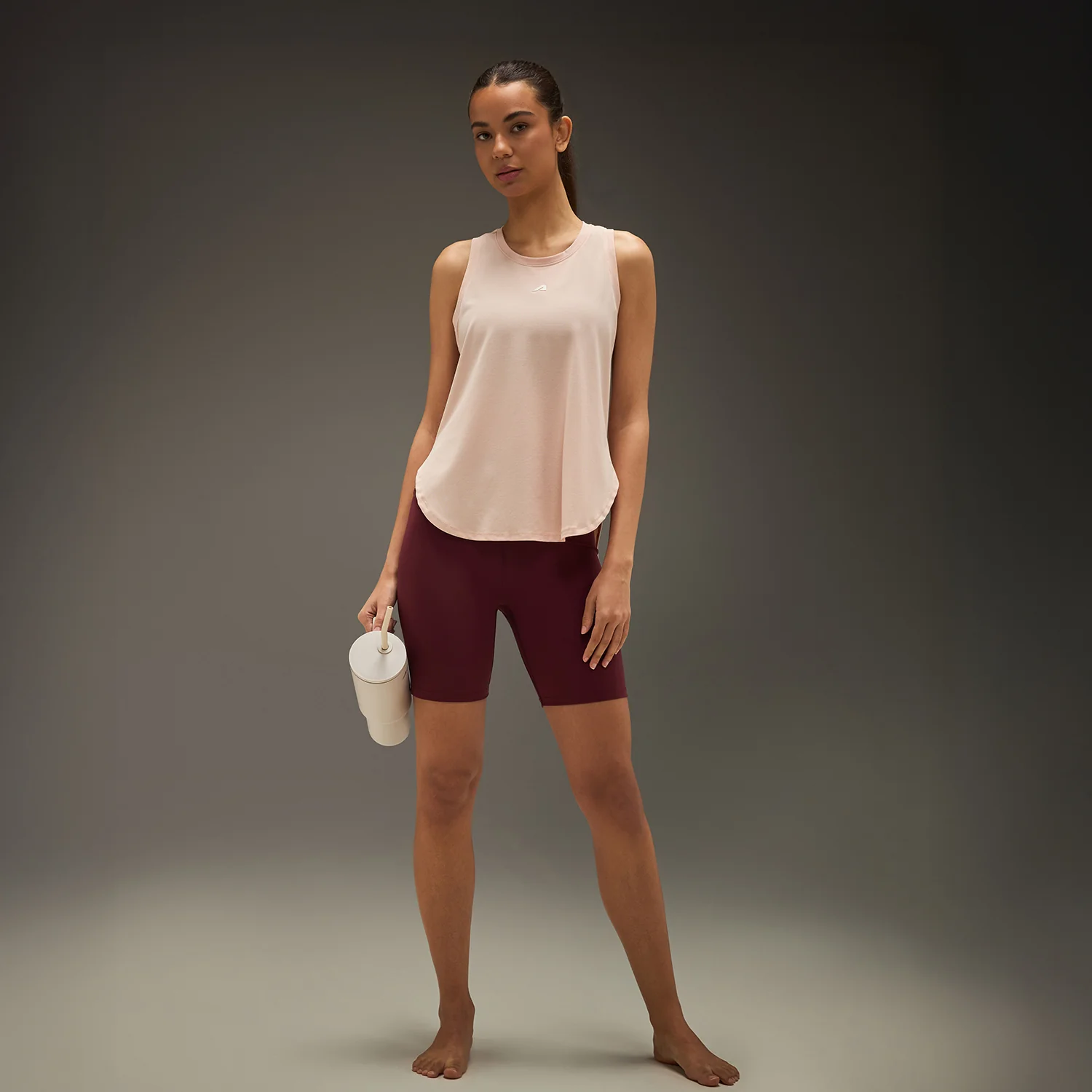 Women Elevated Flared Tank Top Soft Pink - Image 3