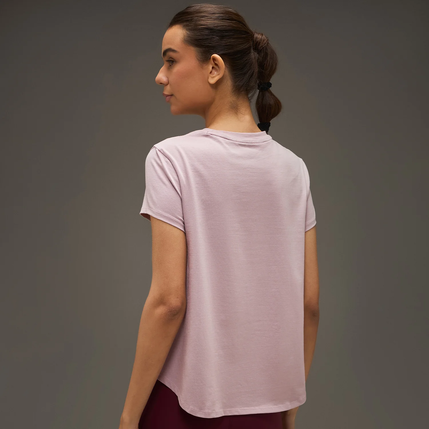 Women Essential Flared Cotton T-Shirt Soft Pink - Image 4