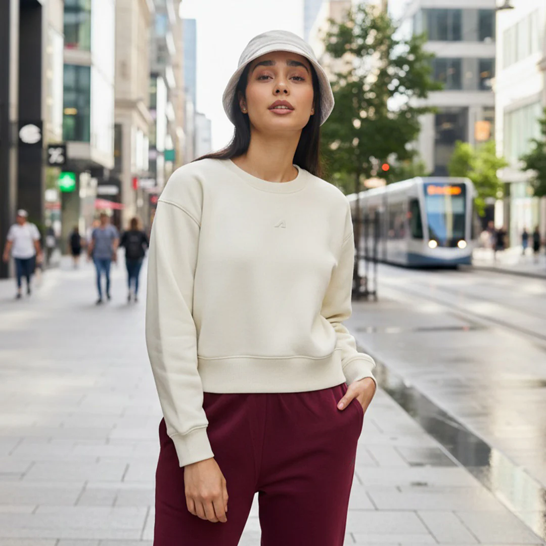 Women Beige Sweat Shirt - Image 6
