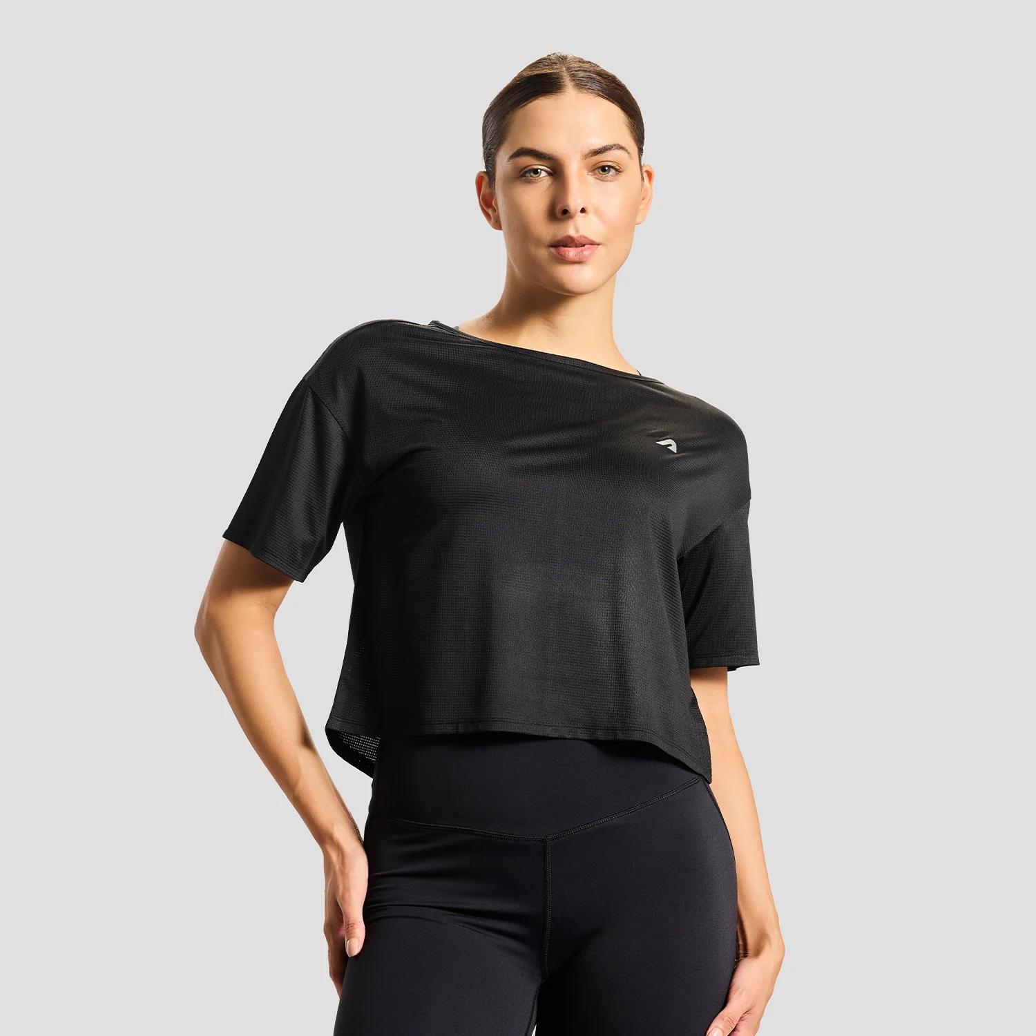 Intense Womens Cropped Tee - Black - Image 6