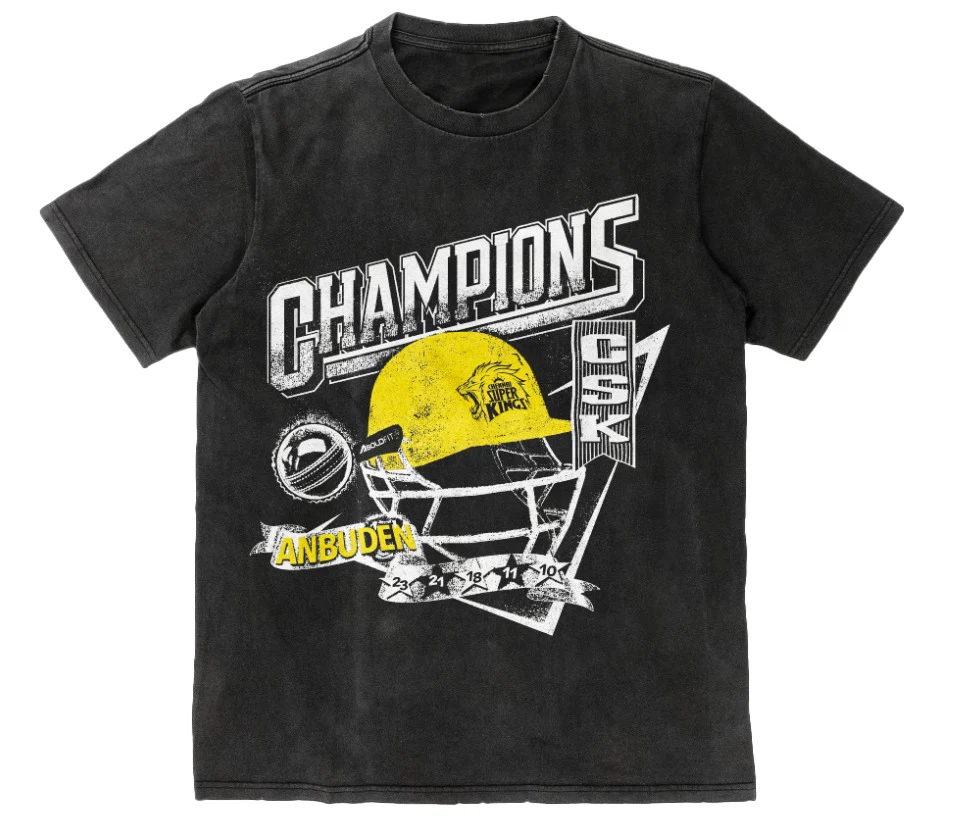 CSK X Boldfit Anbuden Tee for Men - Black