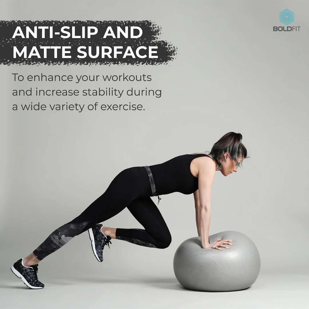 Gym Ball for Exercise & Yoga with Pump - 55cm - Image 3