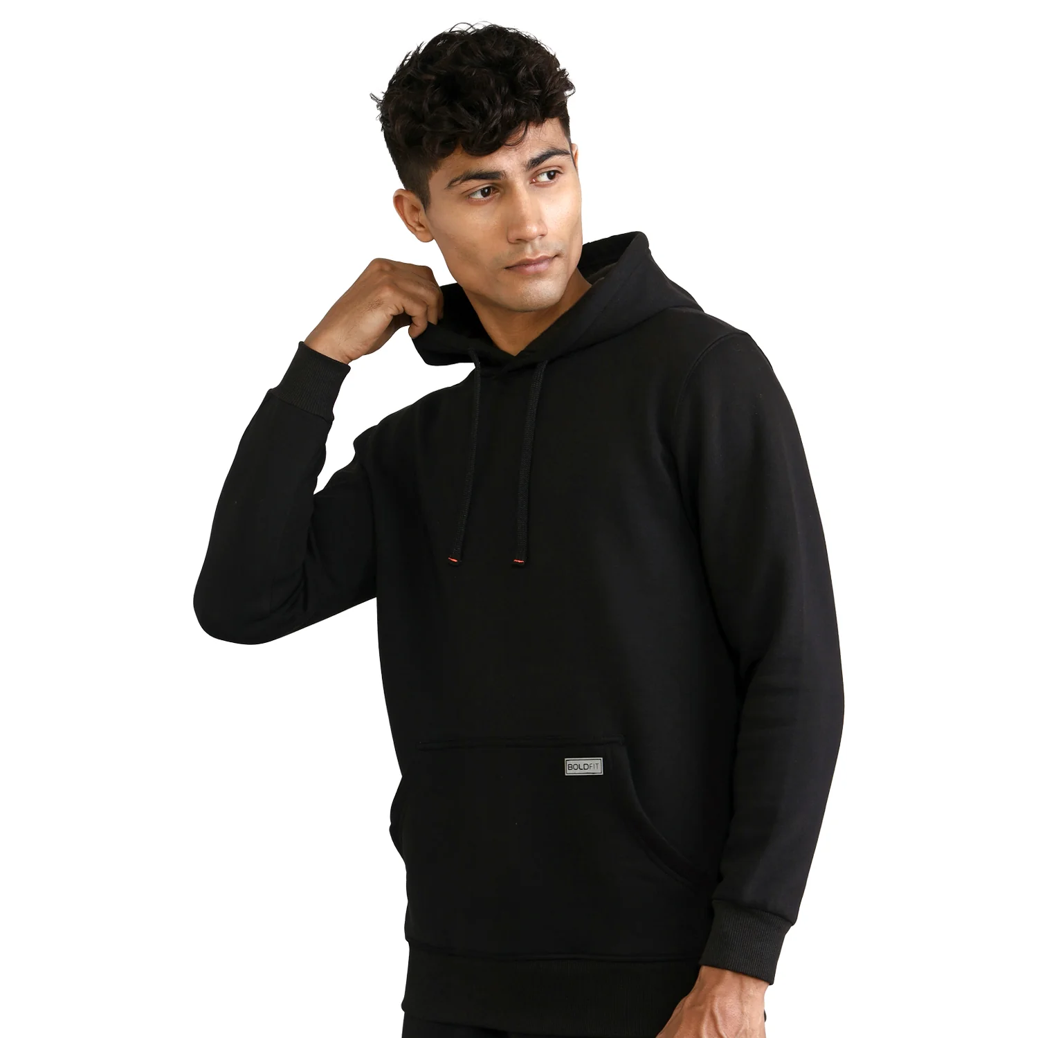 Classic Mens Hoodie - Black - Image 3
