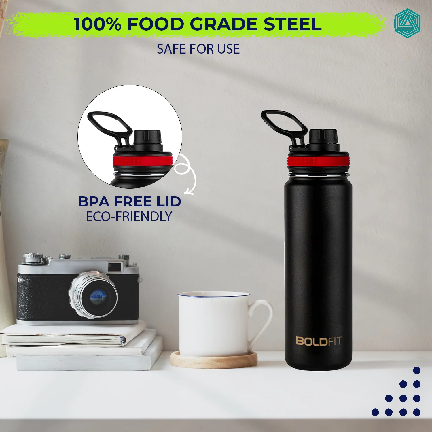 Hydra Stainless Steel Water Bottle - 750ml - Image 5