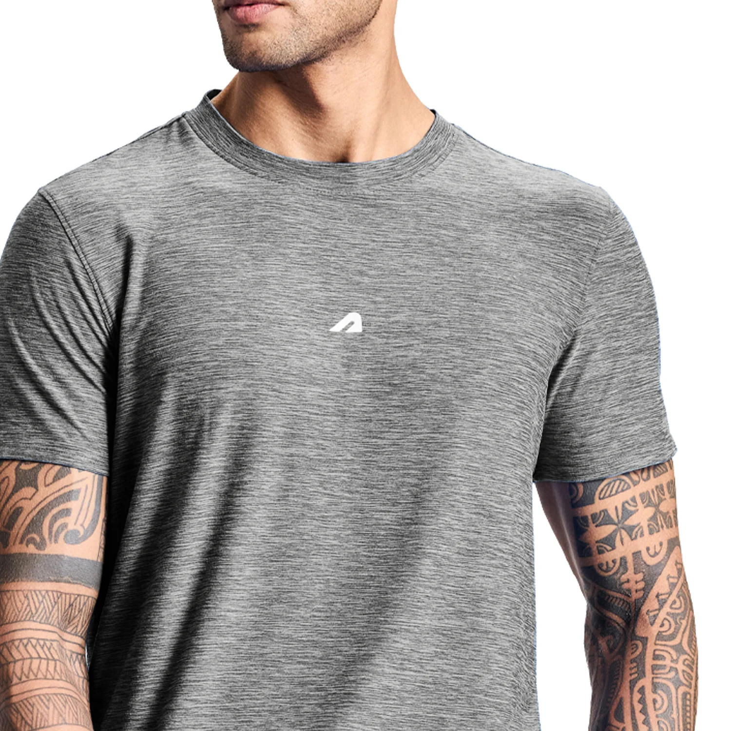 Intense Mens Tee - Melange Grey - Image 4