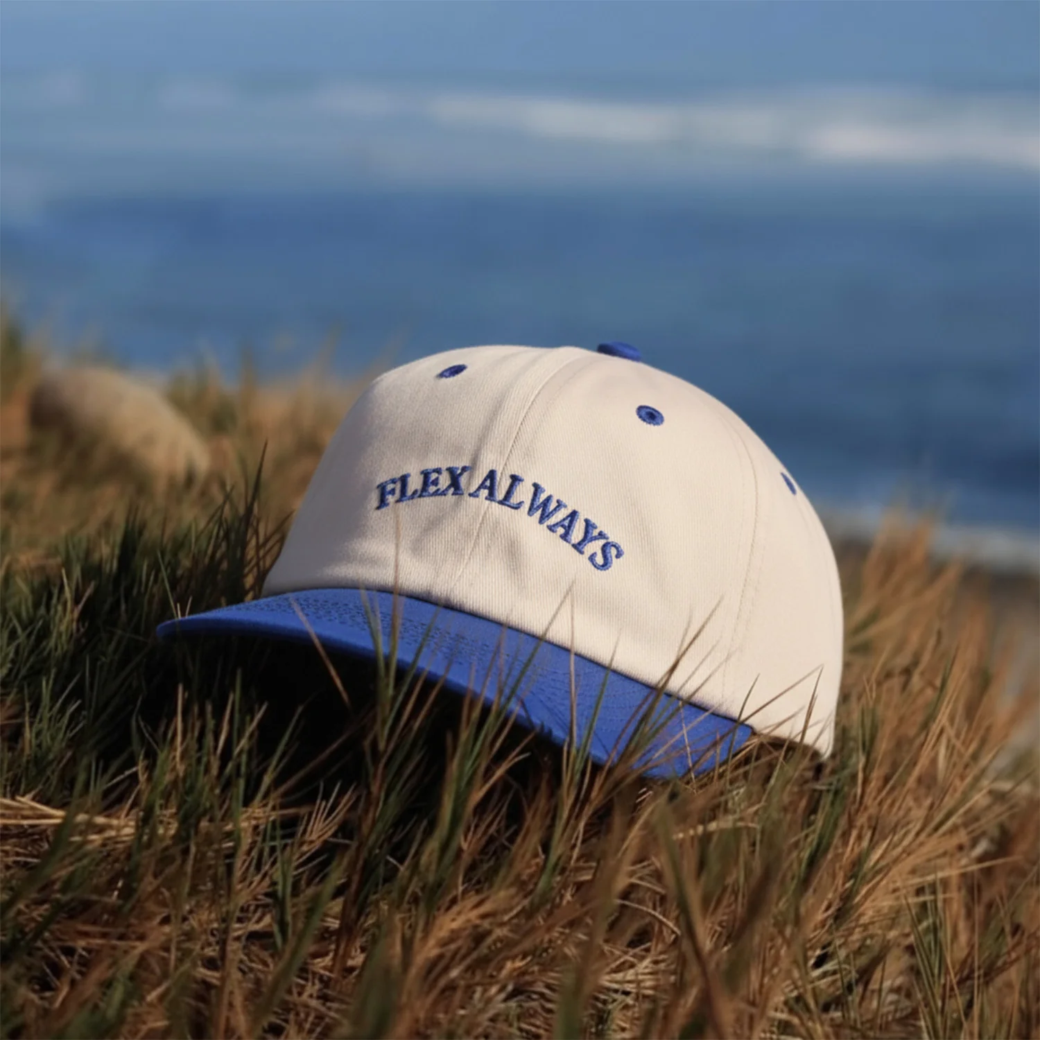 Washed Caps White Blue  Flex Always - Image 5