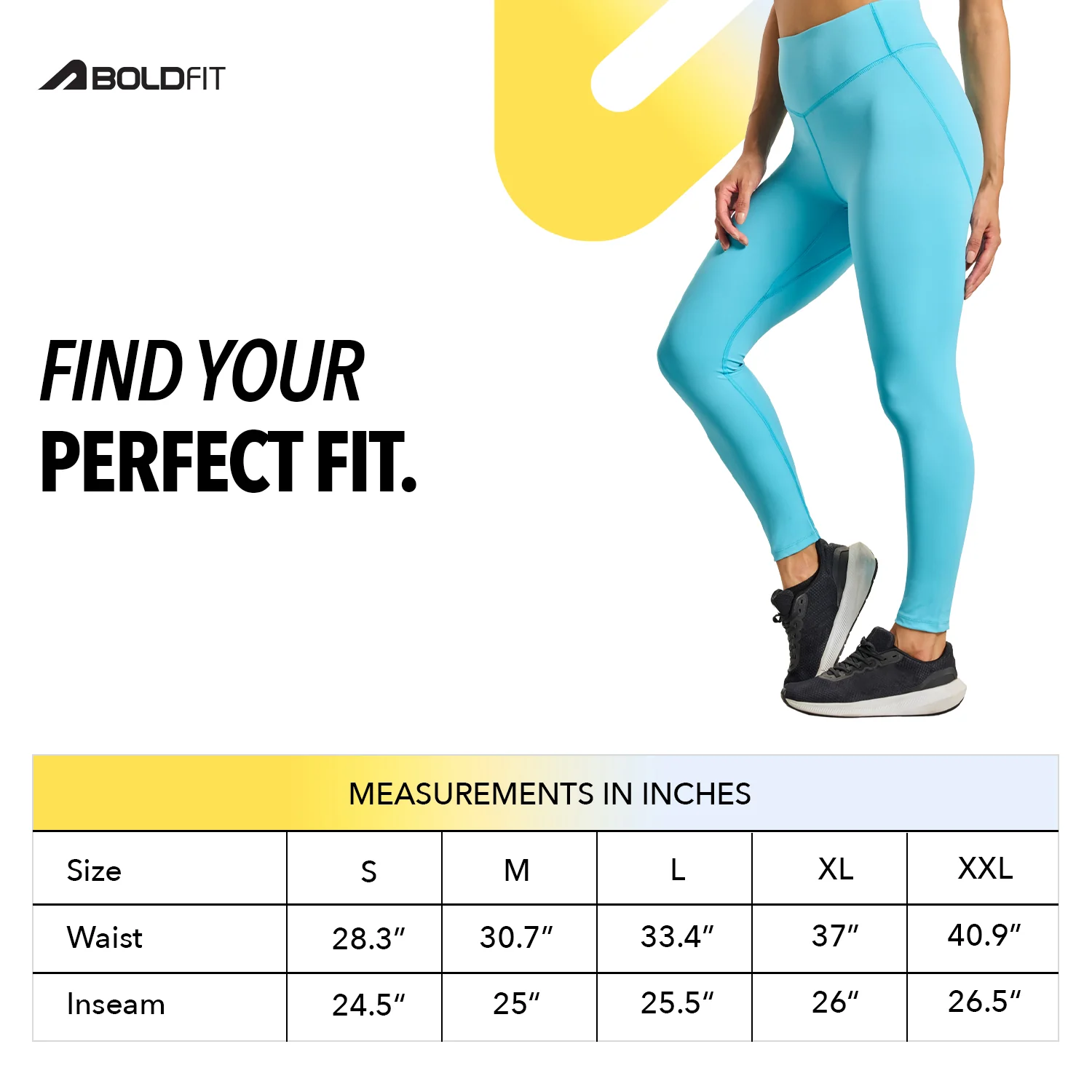 LIMITLESS NYLOFLEX HIGH RISE TIGHTS  - Light Blue - Image 6