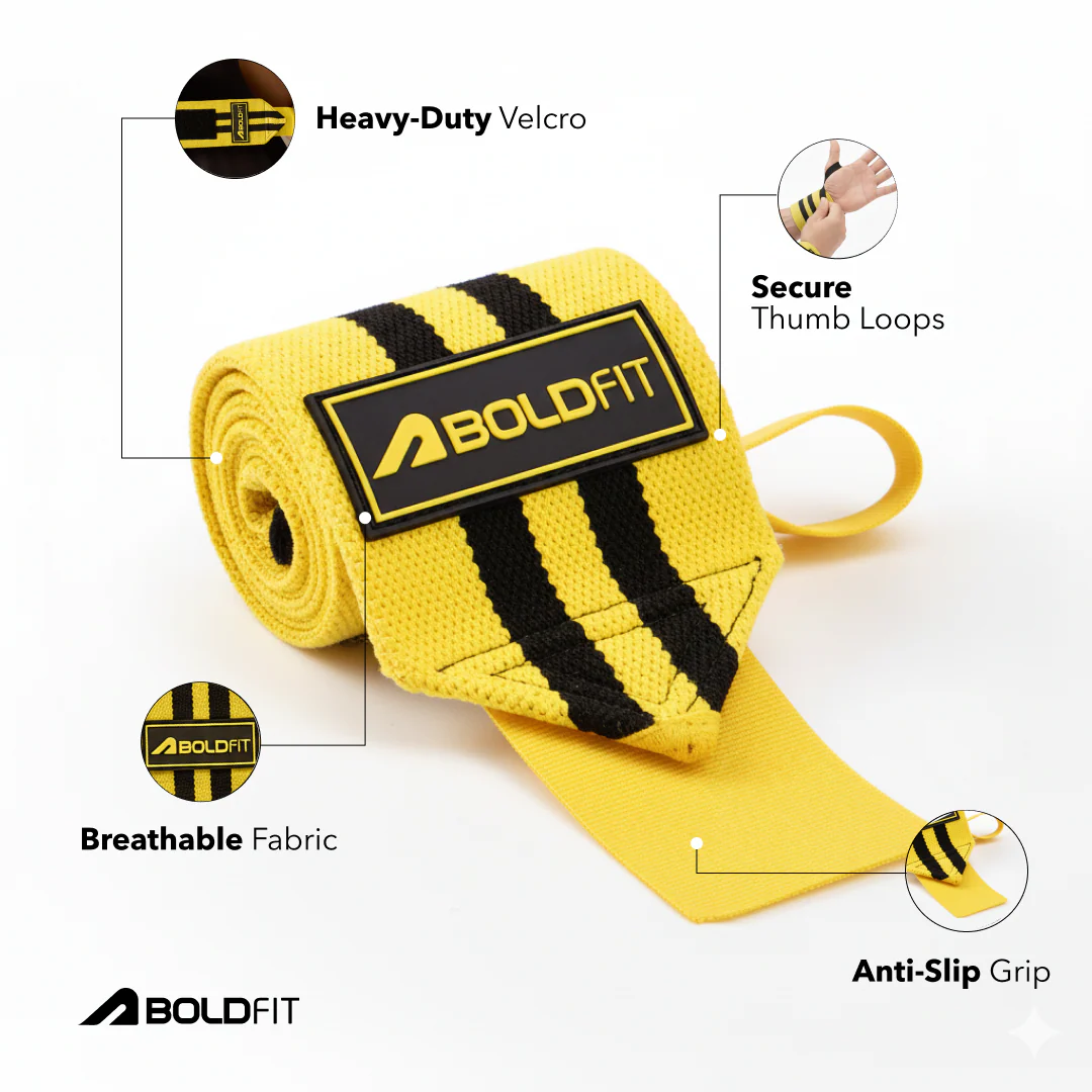 Force Grip Wrist Wrap - Yellow - Image 4