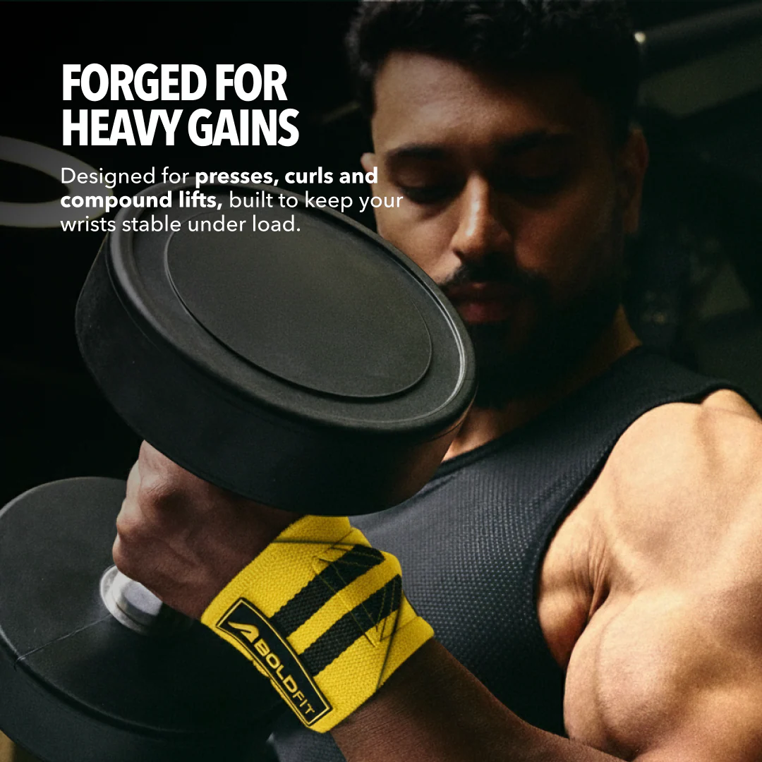 Force Grip Wrist Wrap - Yellow - Image 9